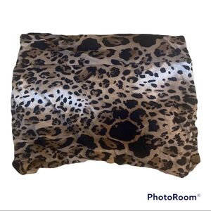 Body Central Leopard Print Skirt Large